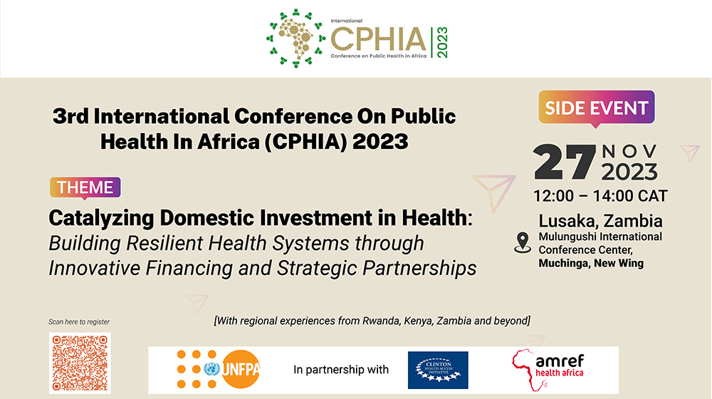 3RD INTERNATIONAL CONFERENCE ON PUBLIC HEALTH IN AFRICA (CPHIA) Lusaka, Zambia 27th-30th, November 2023