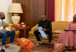 President Paul KAGAME and First Lady Jeannette KAGAME were enumerated Tuesday morning. Photo/Urugwiro