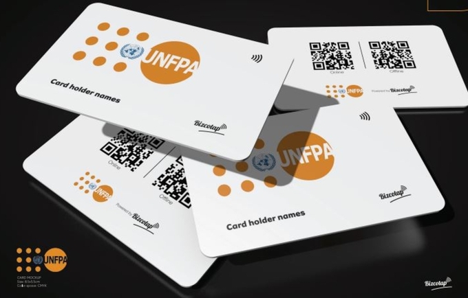 UNFPA Rwanda partnered with Bizcotap Ltd to provide staff with digital business cards as a way to ‘walk the talk’ to promote 