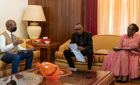 President Paul KAGAME and First Lady Jeannette KAGAME were enumerated Tuesday morning. Photo/Urugwiro
