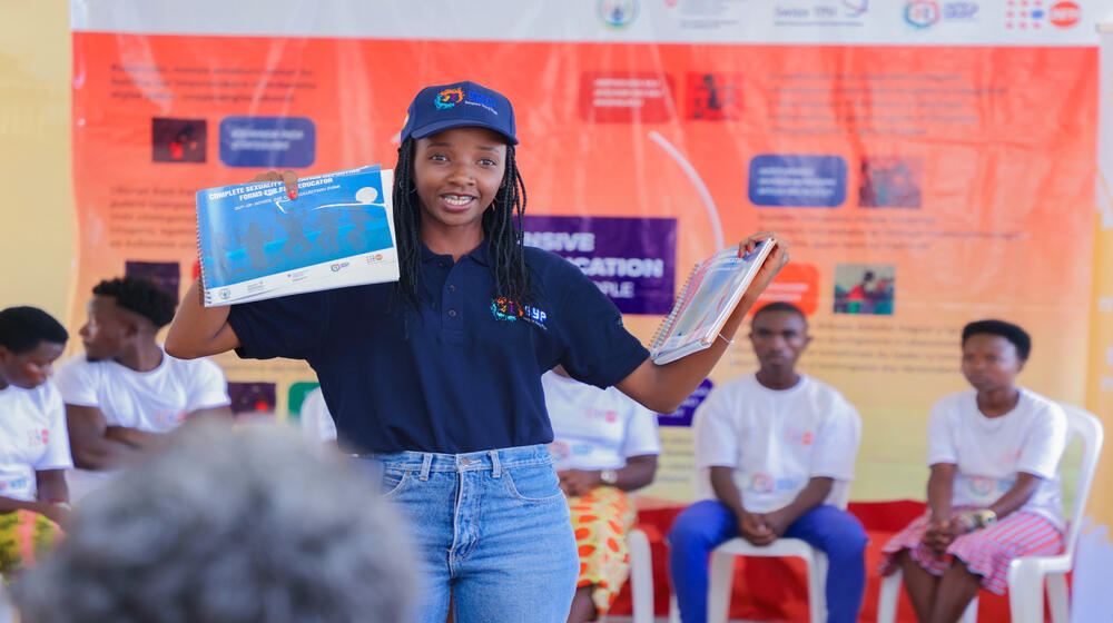 Adolescents in Nyamasheke district during a discussion on Sexual and Reproductive Health and rights