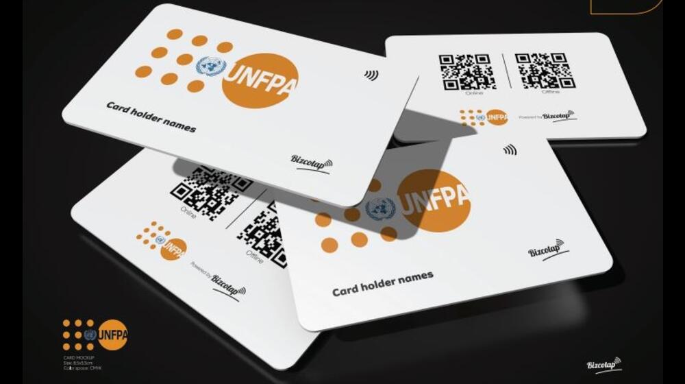 UNFPA Rwanda partnered with Bizcotap Ltd to provide staff with digital business cards as a way to ‘walk the talk’ to promote 