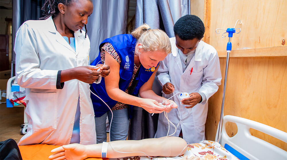 UNFPA distributed quality simulation laboratory equipment to the seven high schools that have started providing newly installed 