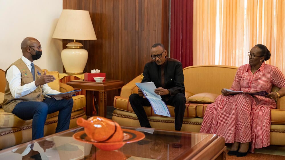 President Paul KAGAME and First Lady Jeannette KAGAME were enumerated Tuesday morning. Photo/Urugwiro