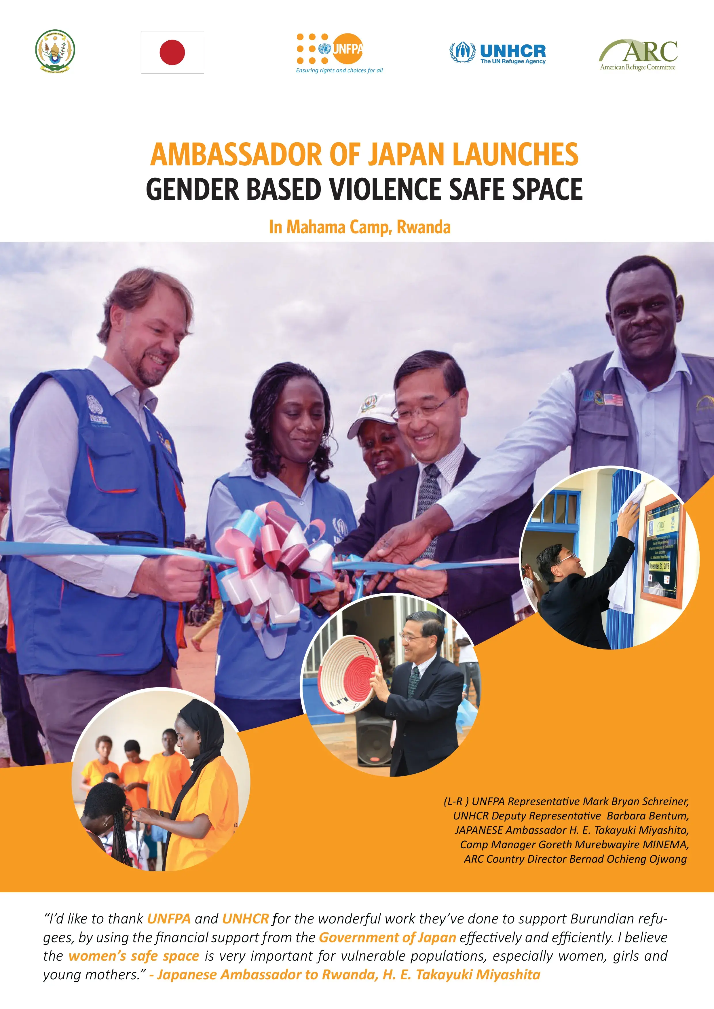 AMBASSADOR OF JAPAN LAUNCHES GENDER BASED VIOLENCE SAFE SPACE